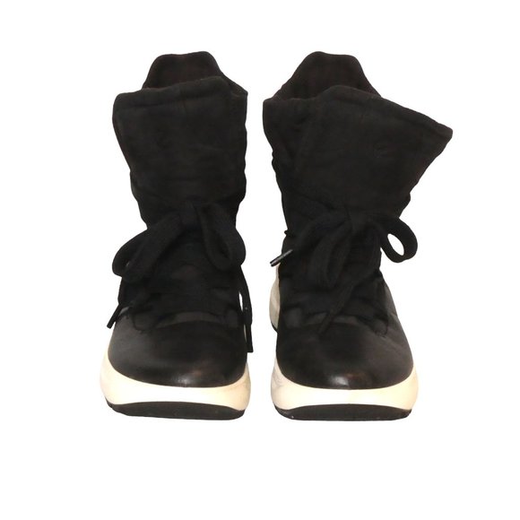 ECCO WOMEN'S SOLICE MID GTX BOOTS Black and White Size 39 - Picture 2 of 11